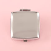 Portable Plating Silver Pill Box,2-Compartment Square Design, 55*55 mm Button Pill Box, Easy to Load Medications, Stylish and Practical, Carry It with You to Meet Your Various Medication Needs in Daily Life and Travel